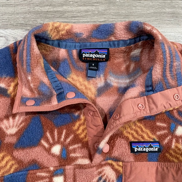 Patagonia Synchilla Canyon Block Big Sisu Aztec Snap-T Fleece Size Small - Picture 7 of 8